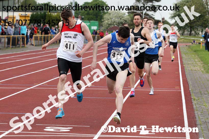 Jimmy Hedley 800 metres Cup, North East Grand Prix, Monkson Stadium, Jarrow. Photo: David T. Hewitson/Sports for All Pics